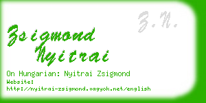 zsigmond nyitrai business card